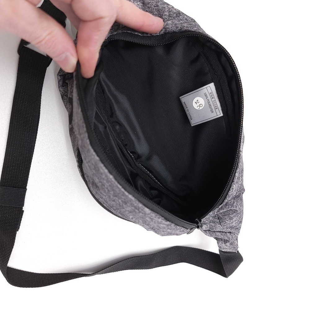 Adidas Originals Fanny Pack Unisex Grey Waist Belt Crossbody 2 Pocket - Picture 3 of 4